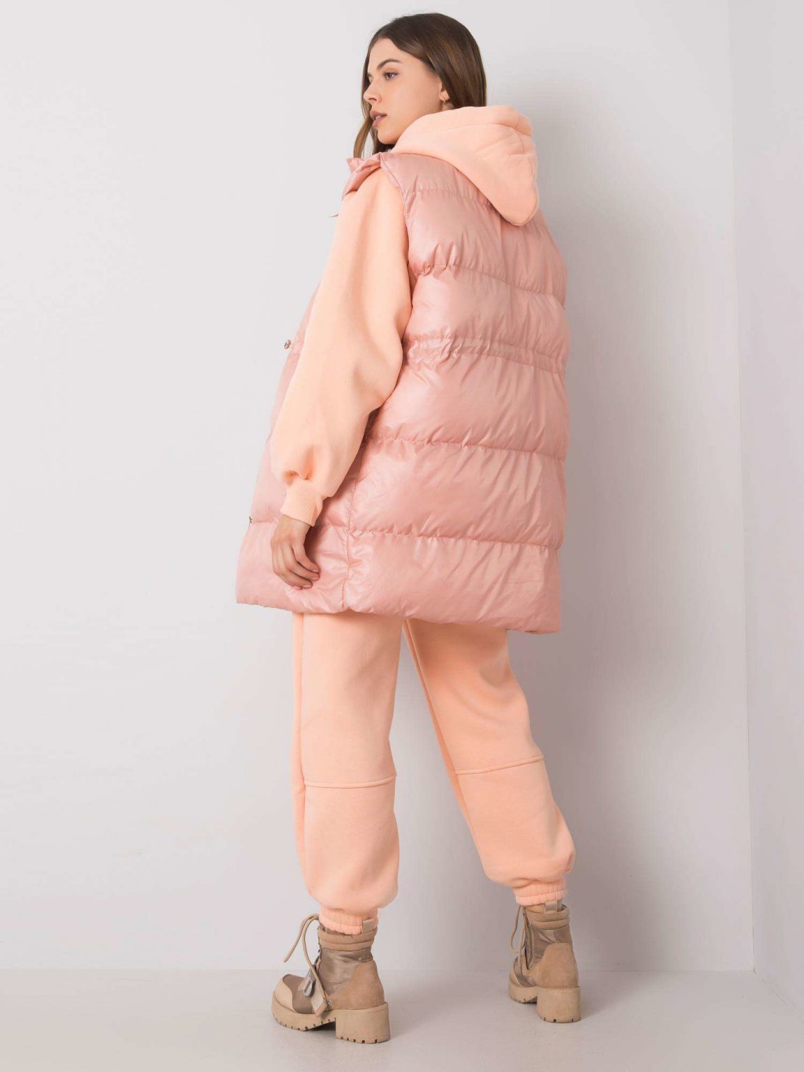 Brzoskwiniowy komplet casualowy Roxanne