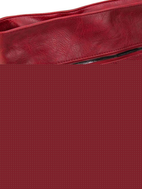 Ciemnoczerwona torba z ekoskóry