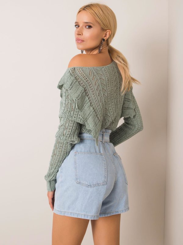 Miętowy sweter Donna RUE PARIS