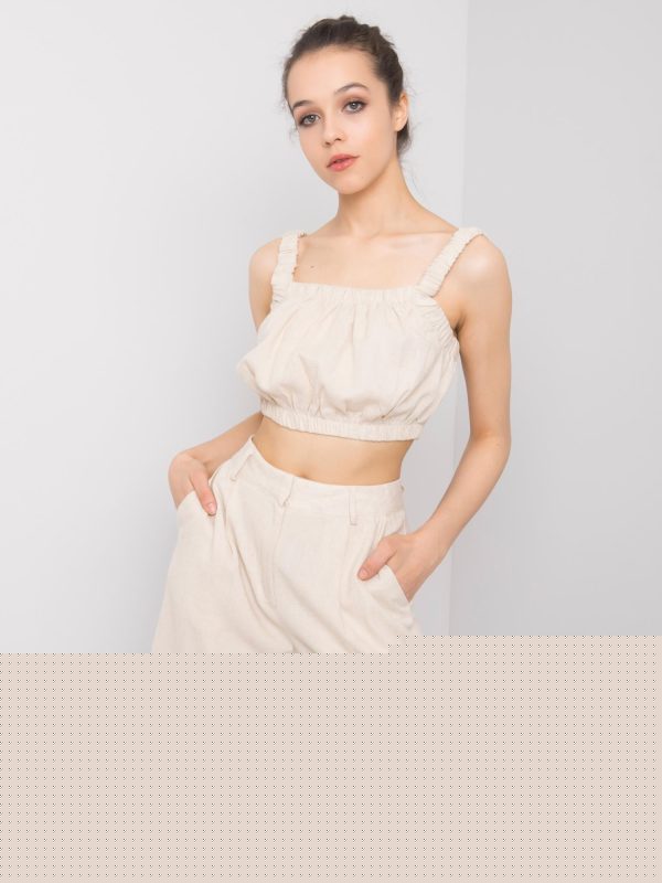 Beżowy komplet casualowy Suzzy RUE PARIS