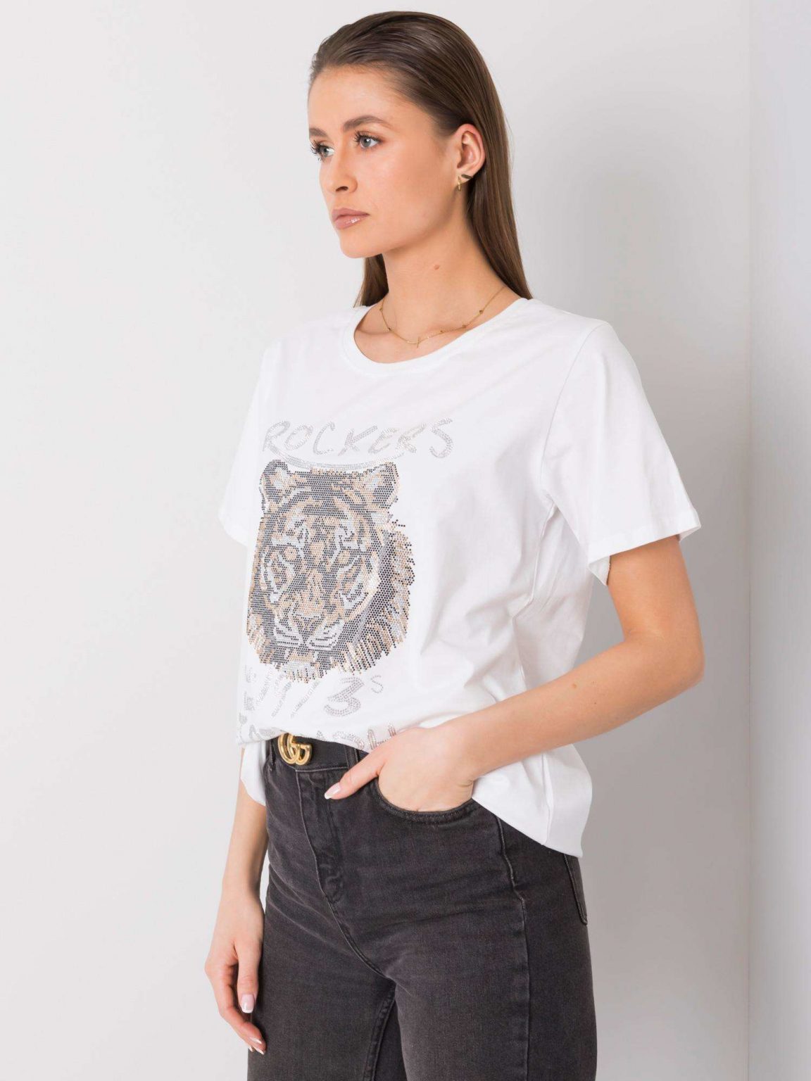 Biały t-shirt Morgan