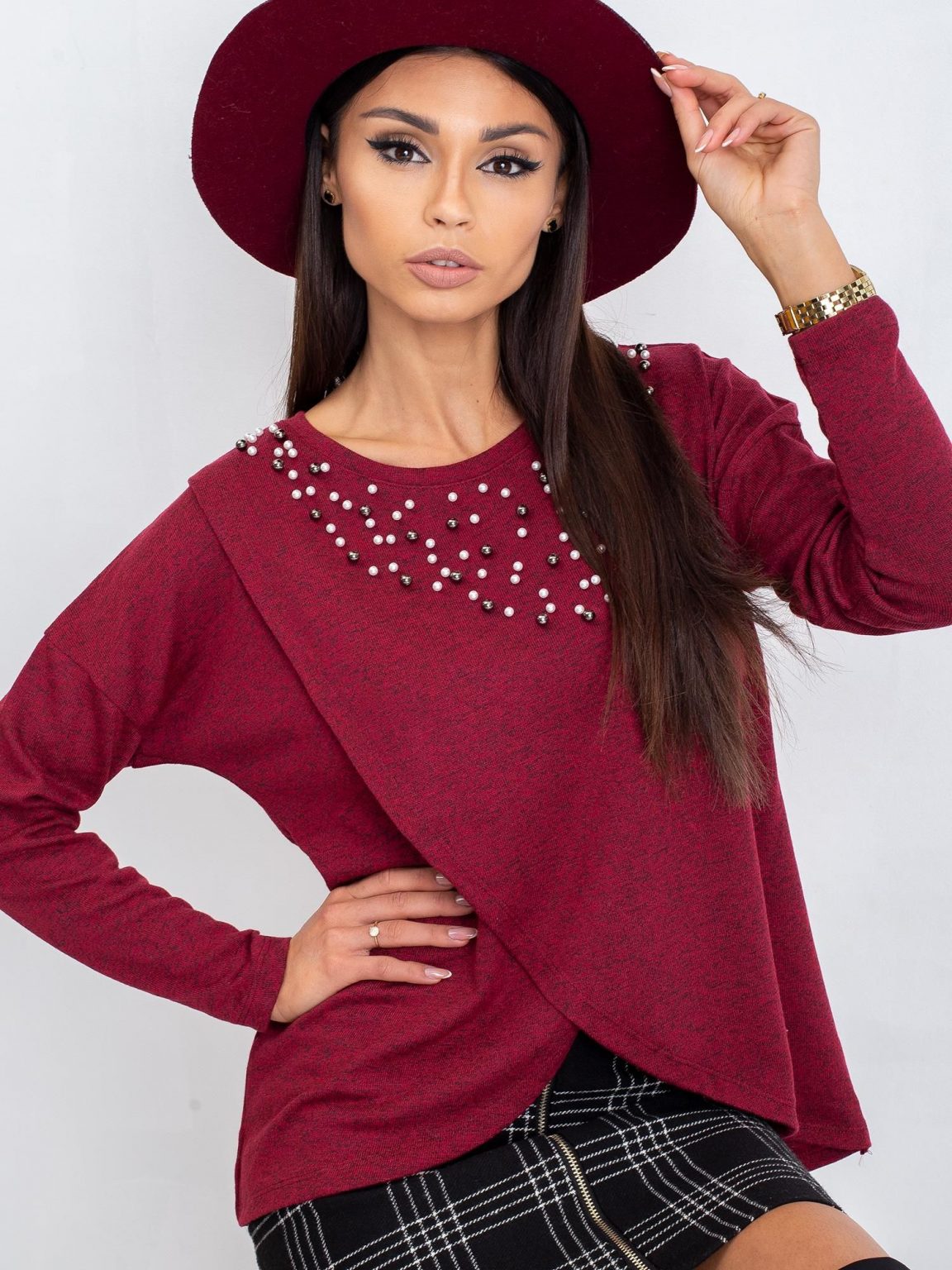 Bordowa bluzka Princess