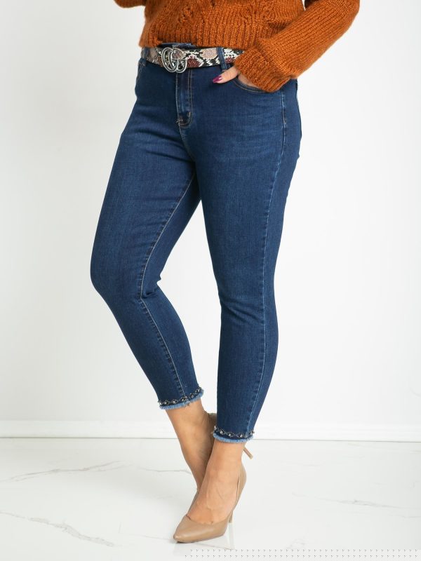 Niebieskie jeansy plus size Paloma