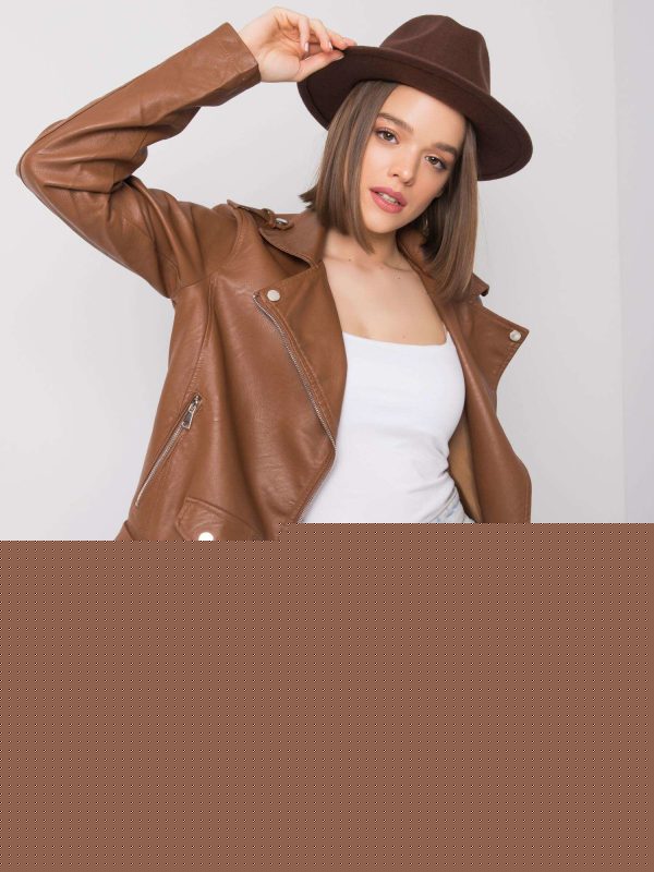Brązowa kurtka ramoneska Elisa