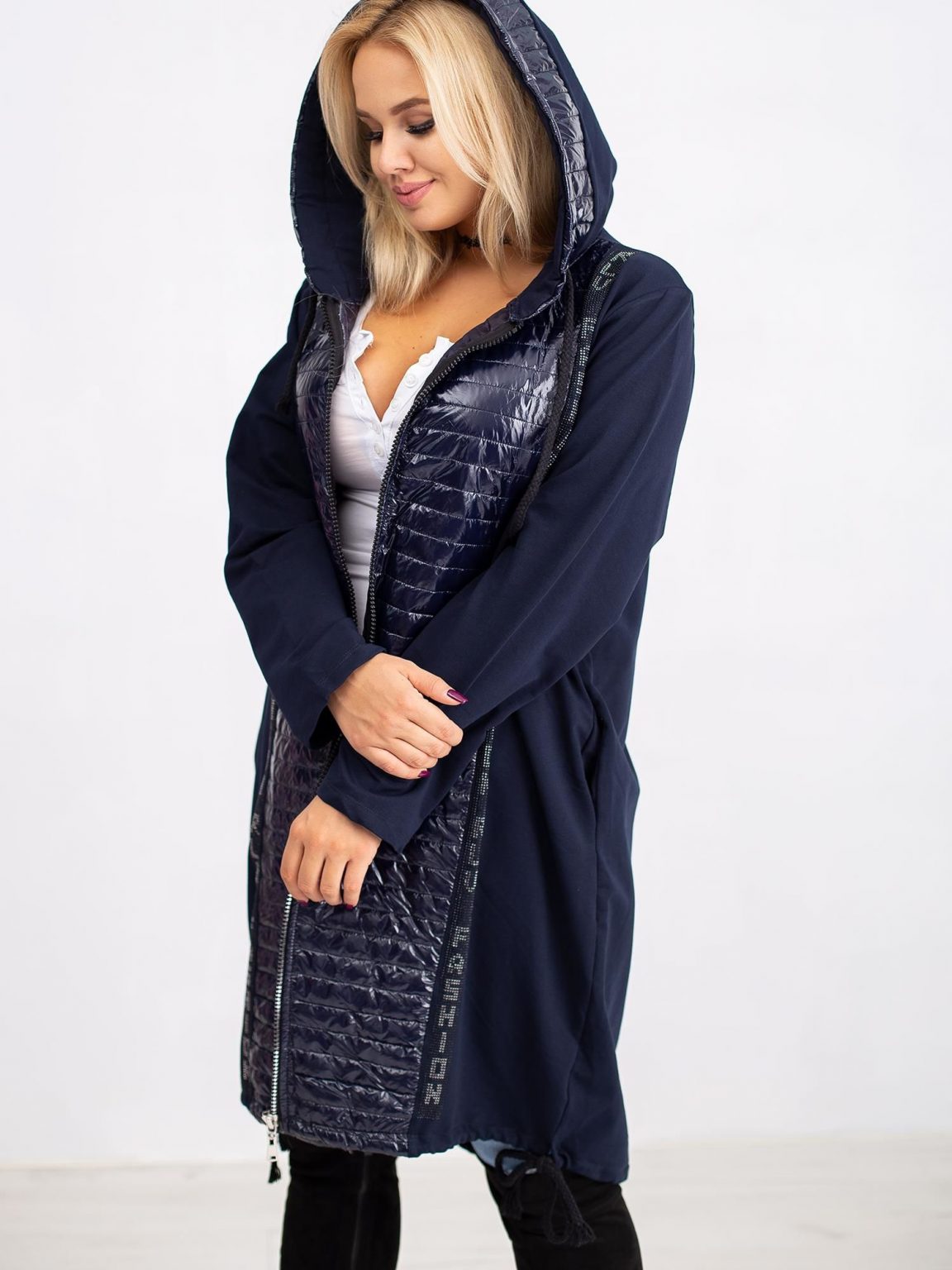 Granatowa bluza plus size Suddenly