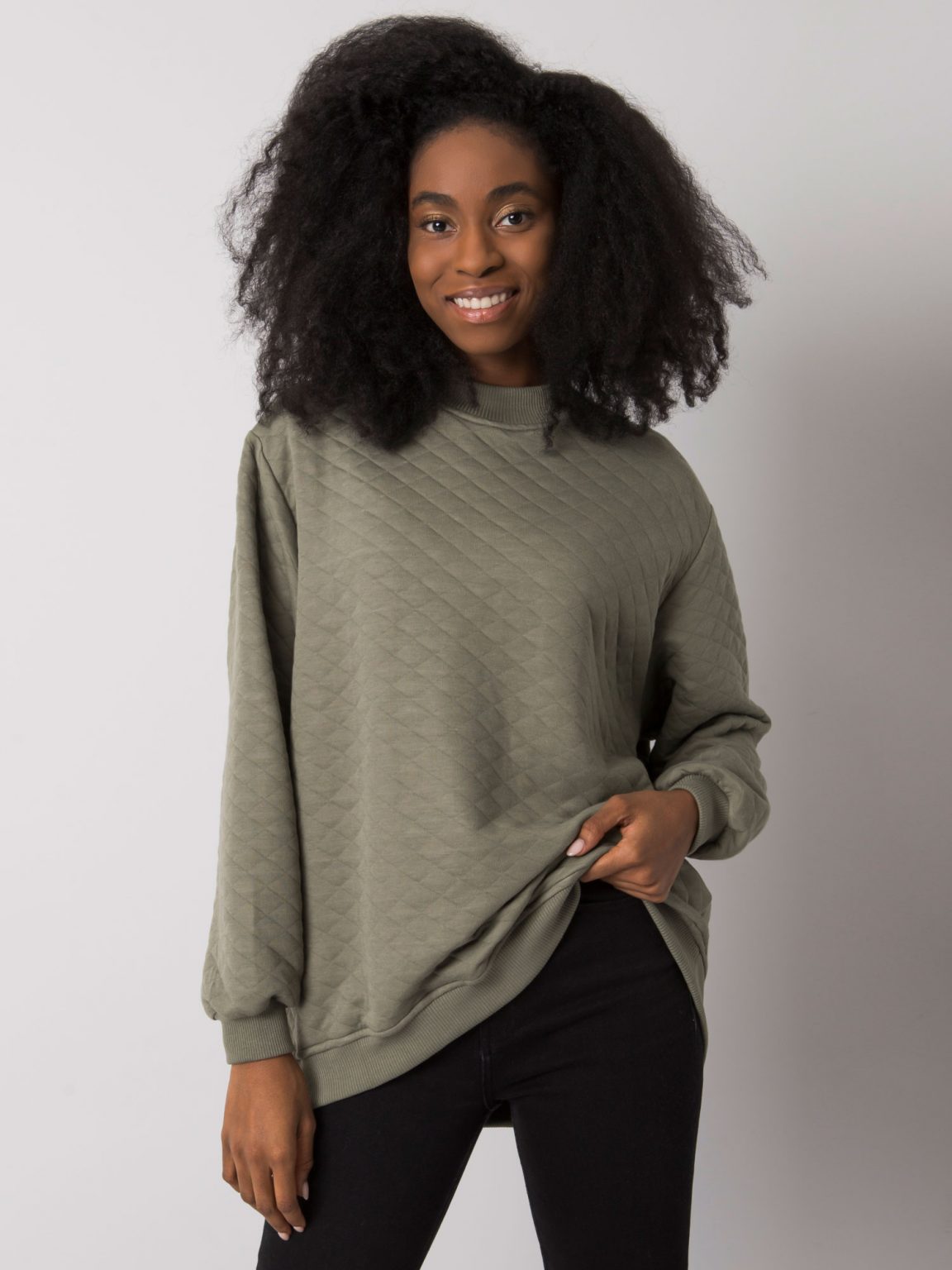 Khaki bluza pikowana Chloe