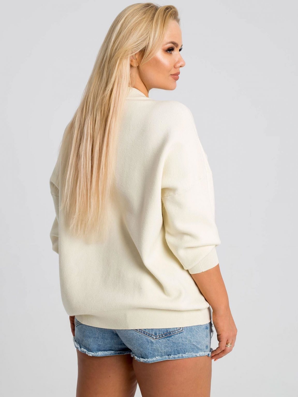 Ecru sweter plus size Rebel