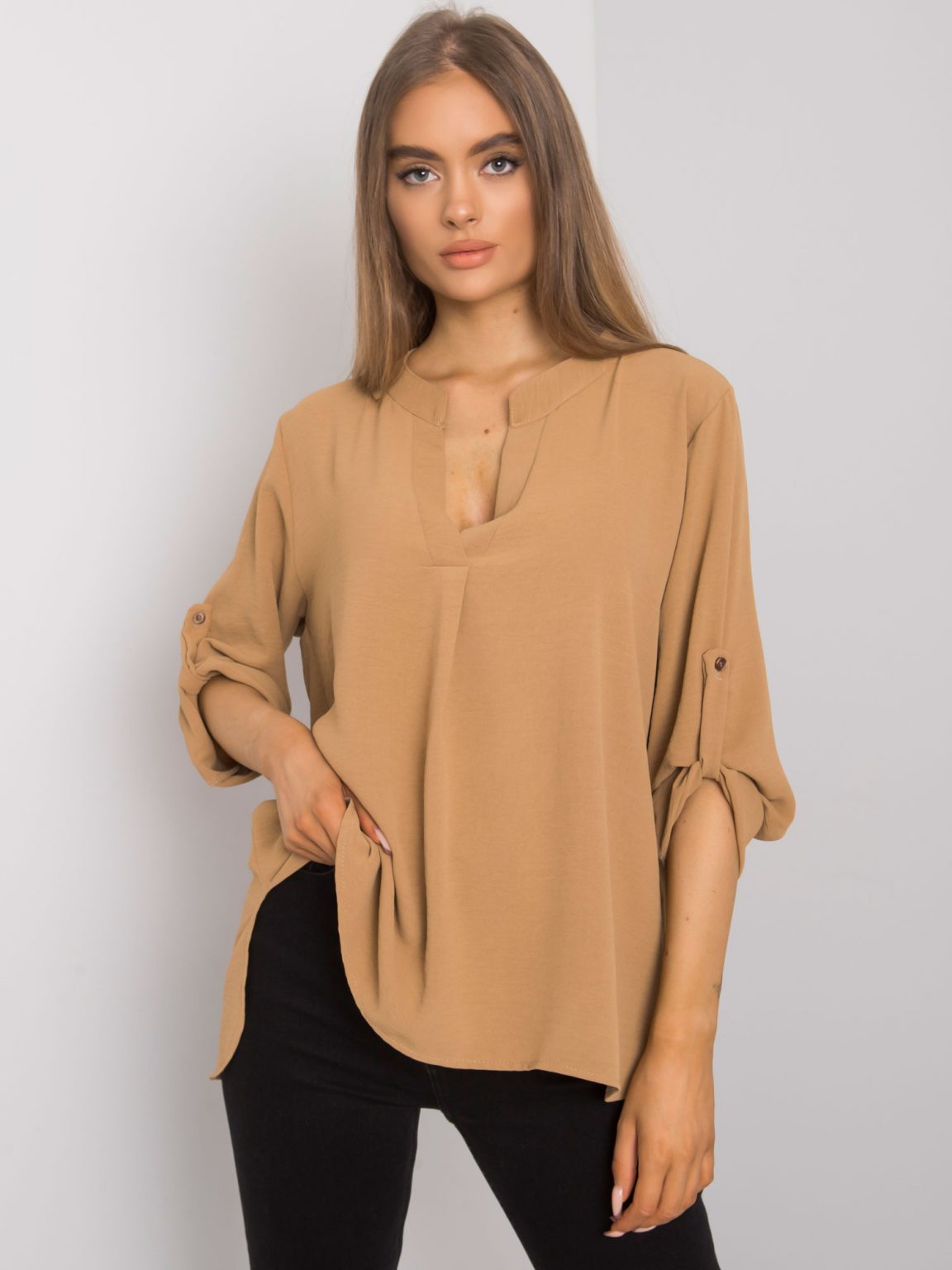 Camelowa bluzka oversize Portland