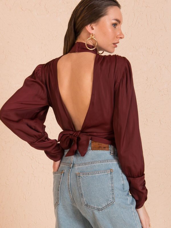 Burgundowa bluzka BSL