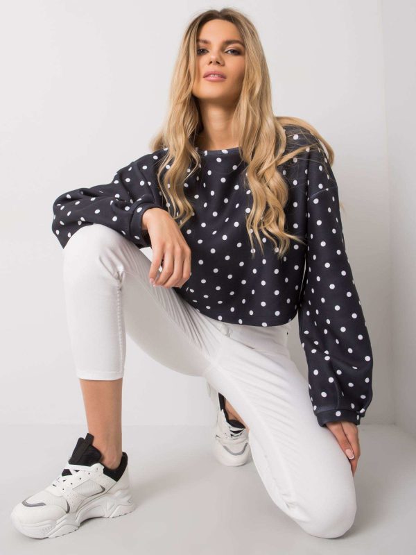 Granatowa bluza w groszki Cairi