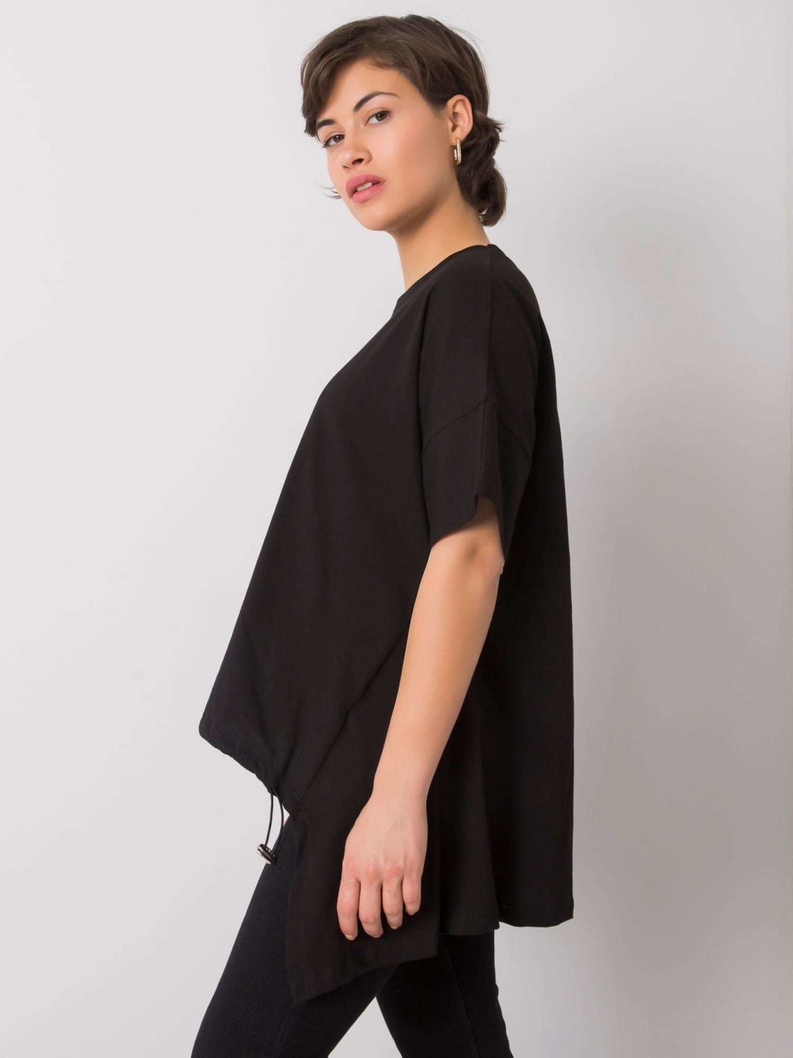 Czarny t-shirt Alena RUE PARIS