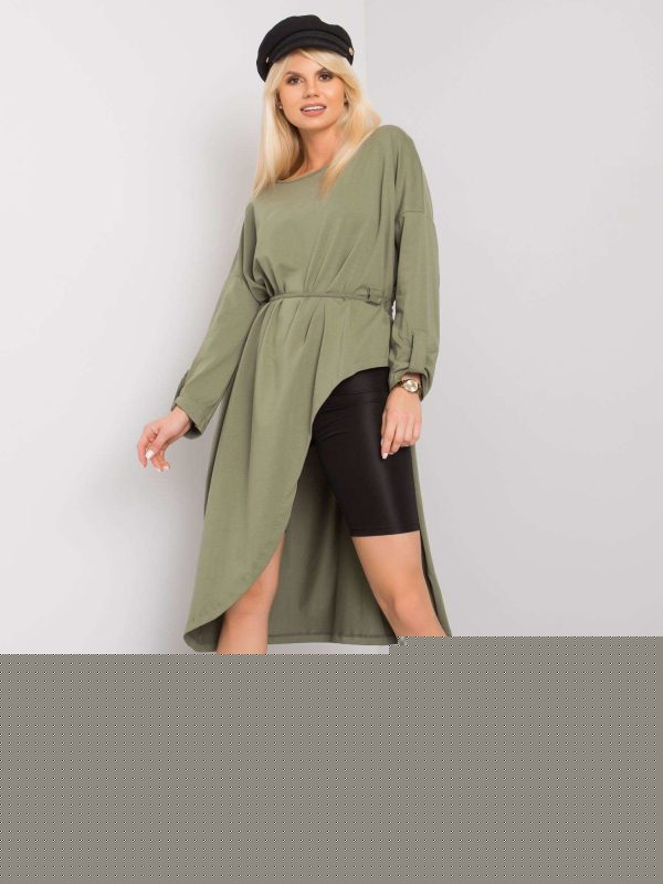 Khaki bawełniana tunika oversize Brenda