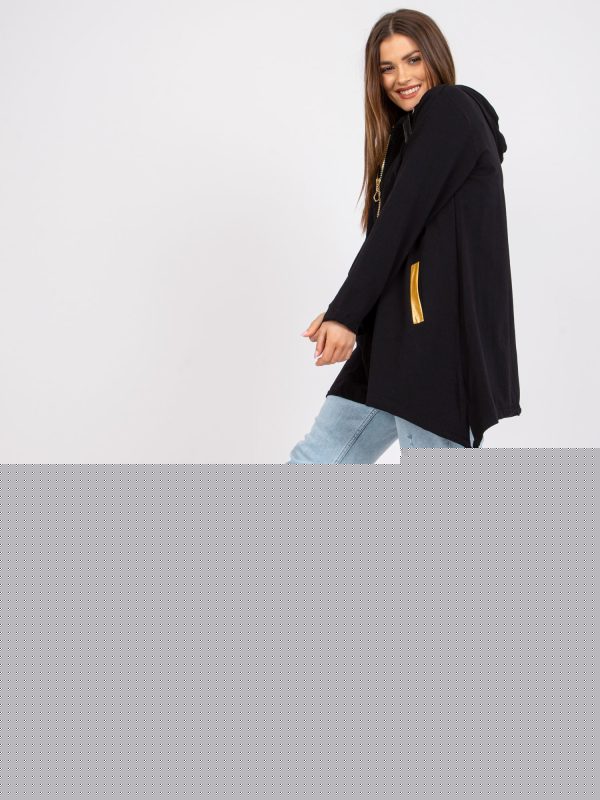 Czarna bluza na suwak Kylie