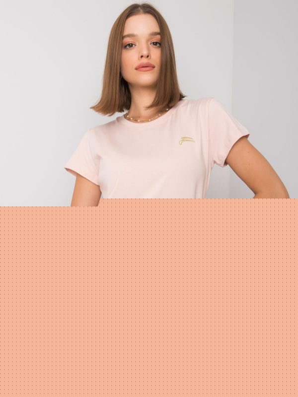 Jasnoróżowy t-shirt damski Eudice FOR FITNESS