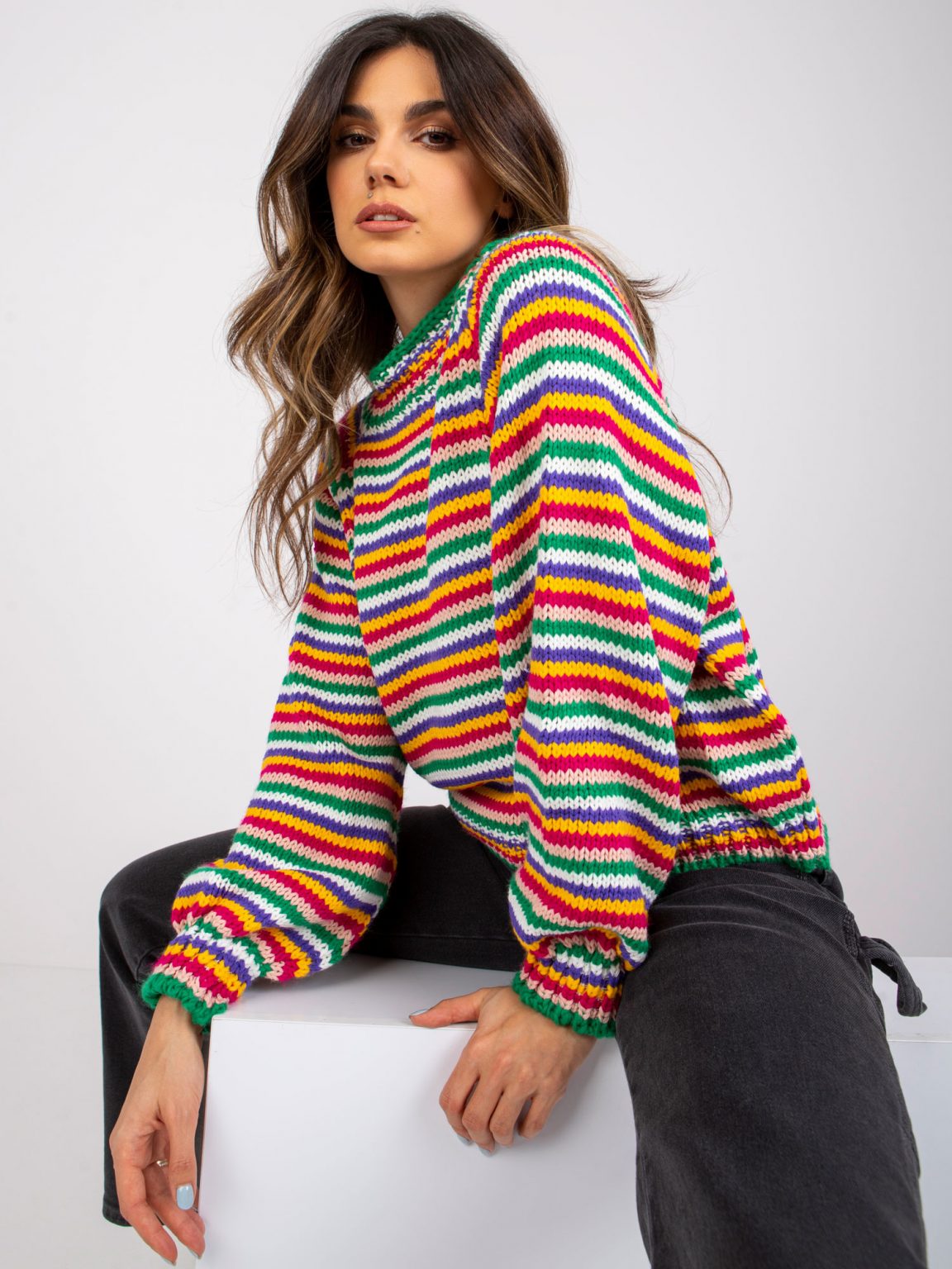 Sweter damski w paski Amelia