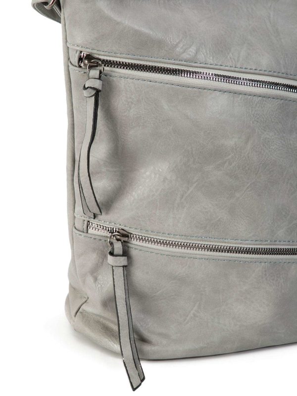 Jasnoszara duża torba damska