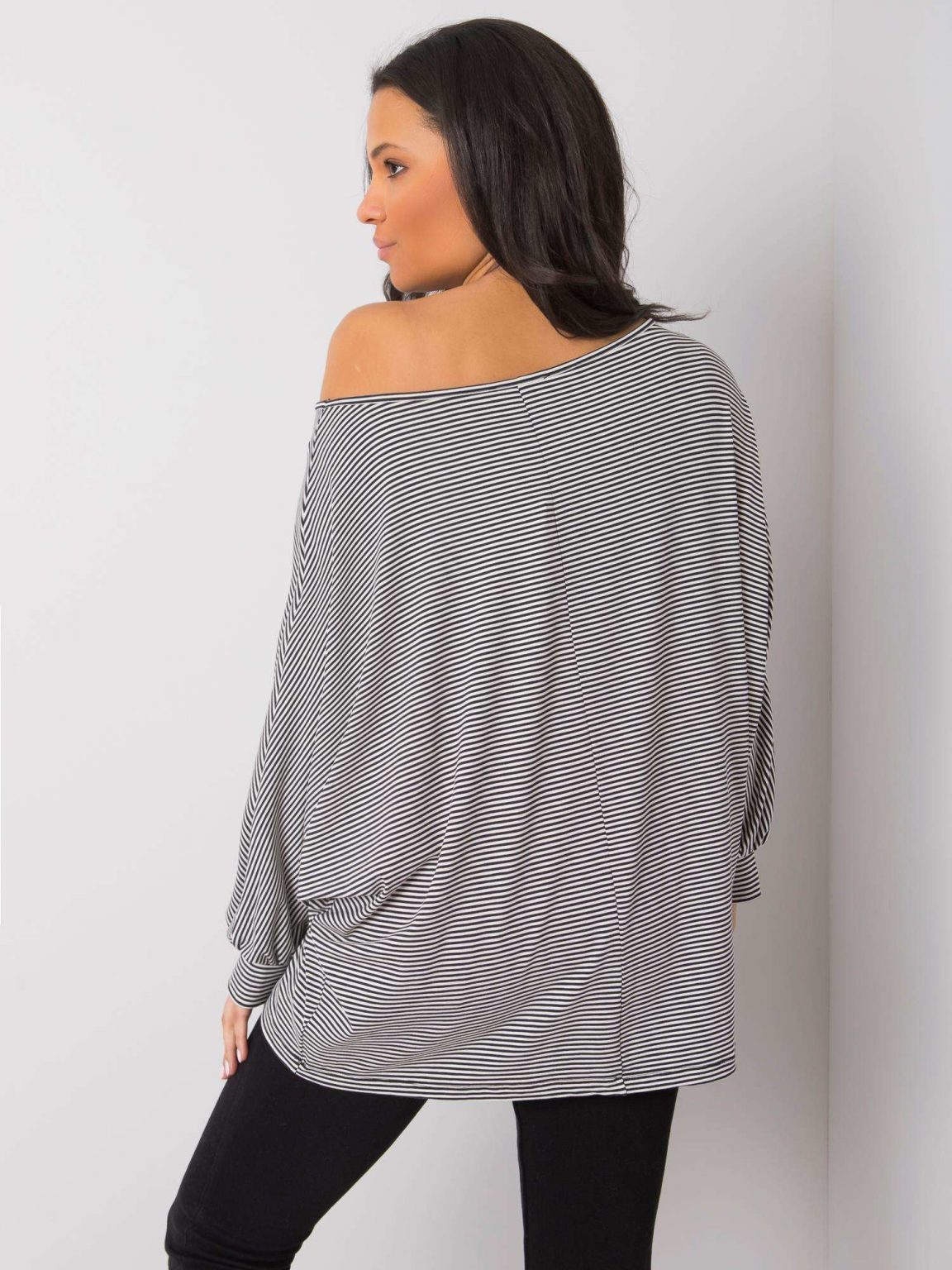 Czarno-biała bluzka plus size Iesha RUE PARIS