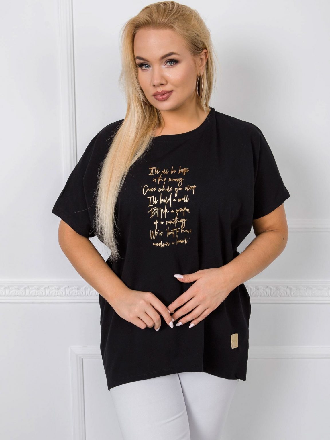 Czarna bluzka plus size Jelissa