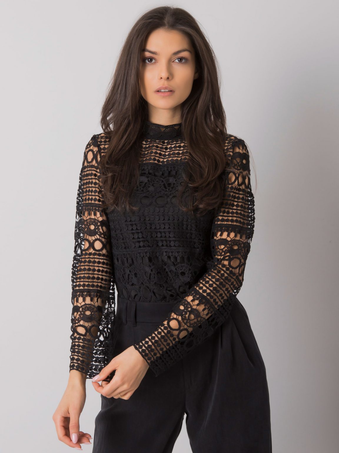 Czarna elegancka bluzka Aberdeen OCH BELLA