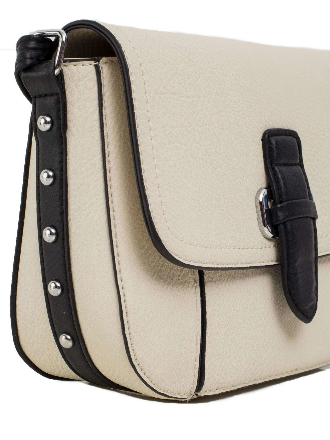 Jasnobeżowa listonoszka z klapką