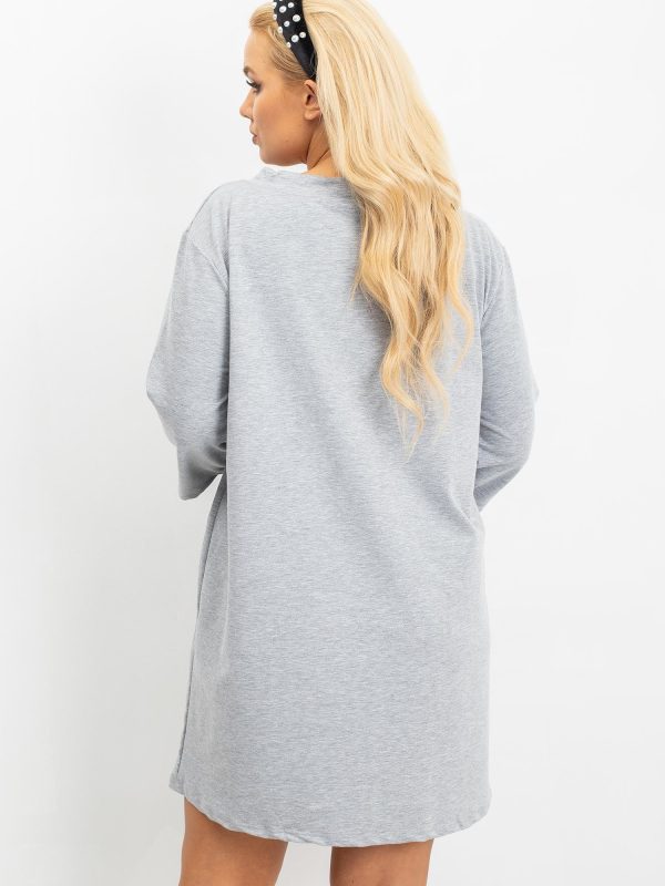 Szara tunika plus size Alexa
