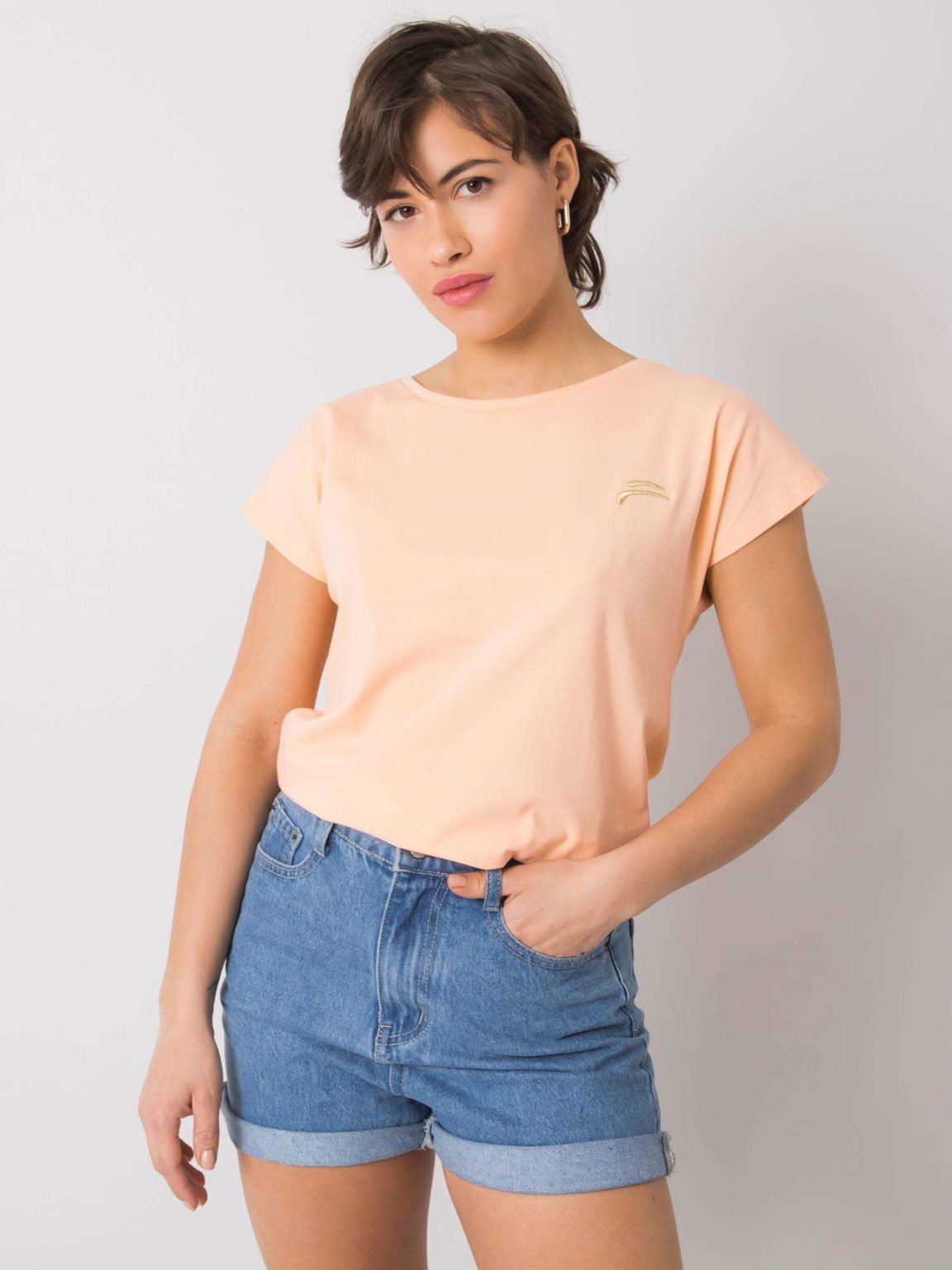 Brzoskwiniowy t-shirt Mavery FOR FITNESS