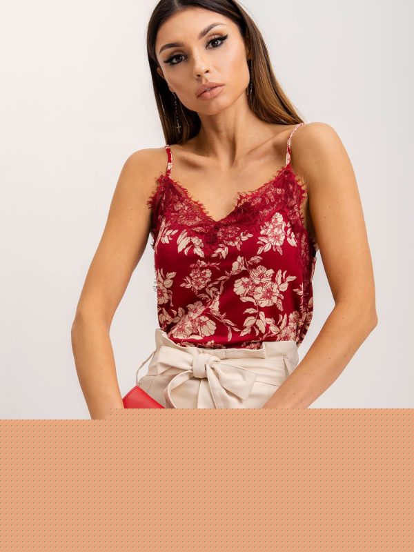 Bordowy top Justine