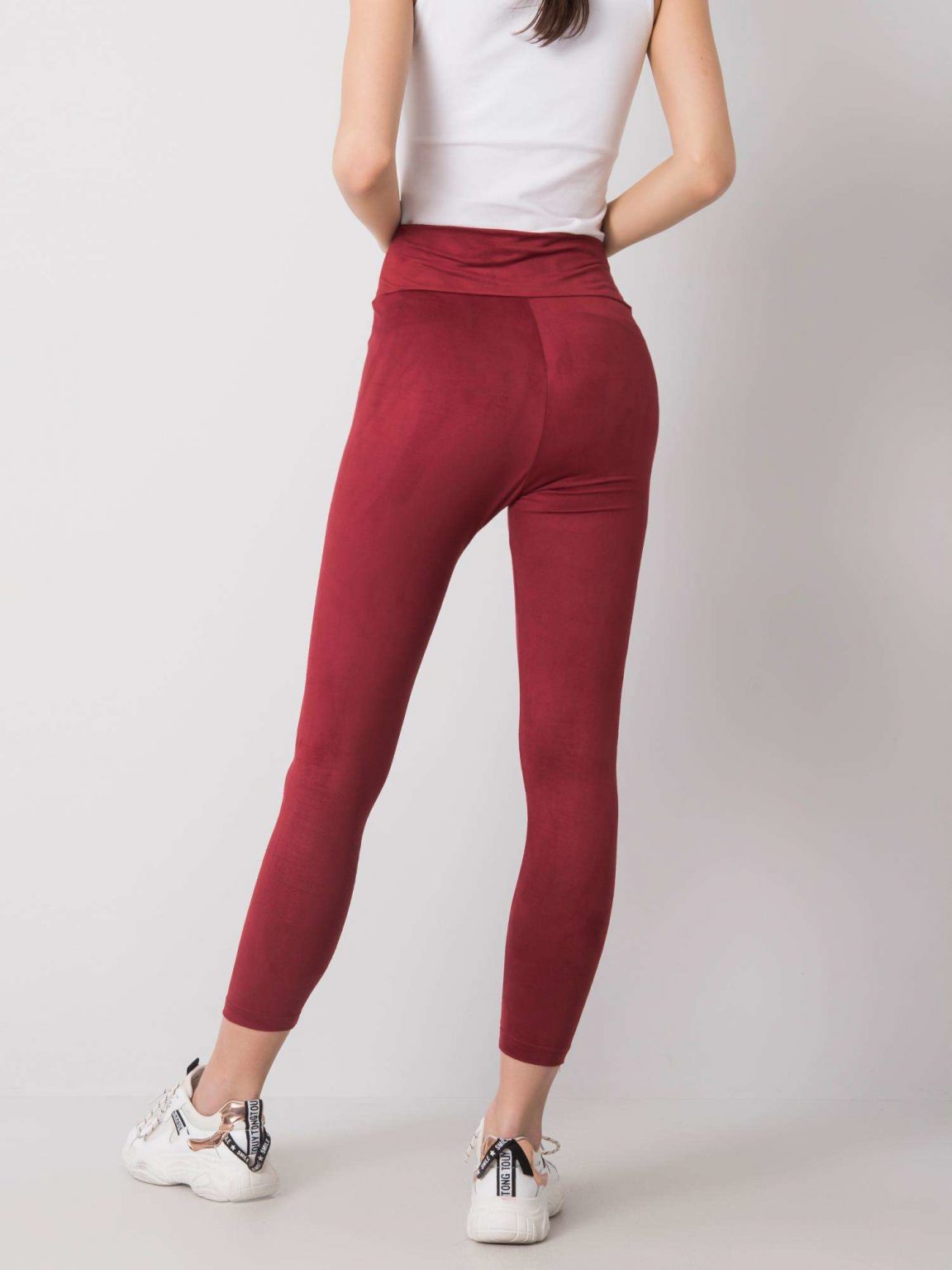 Bordowe legginsy damskie Aesha RUE PARIS