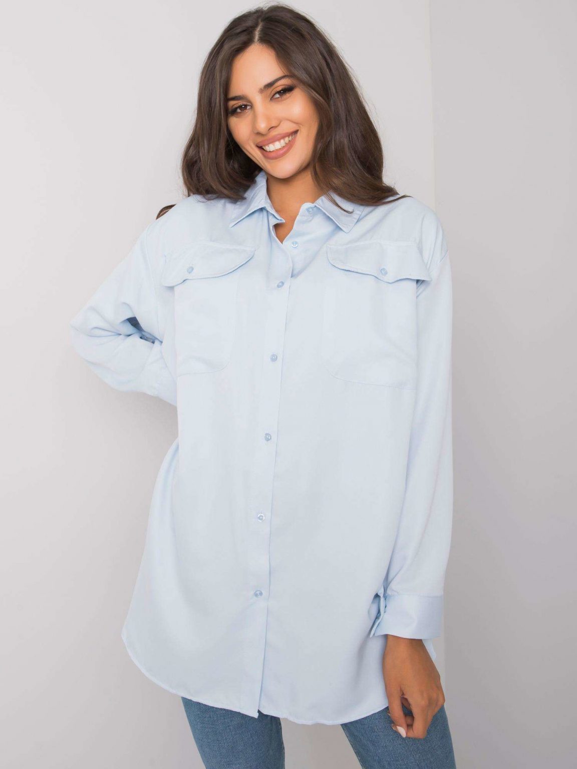 Jasnoniebieska koszula oversize Cathy