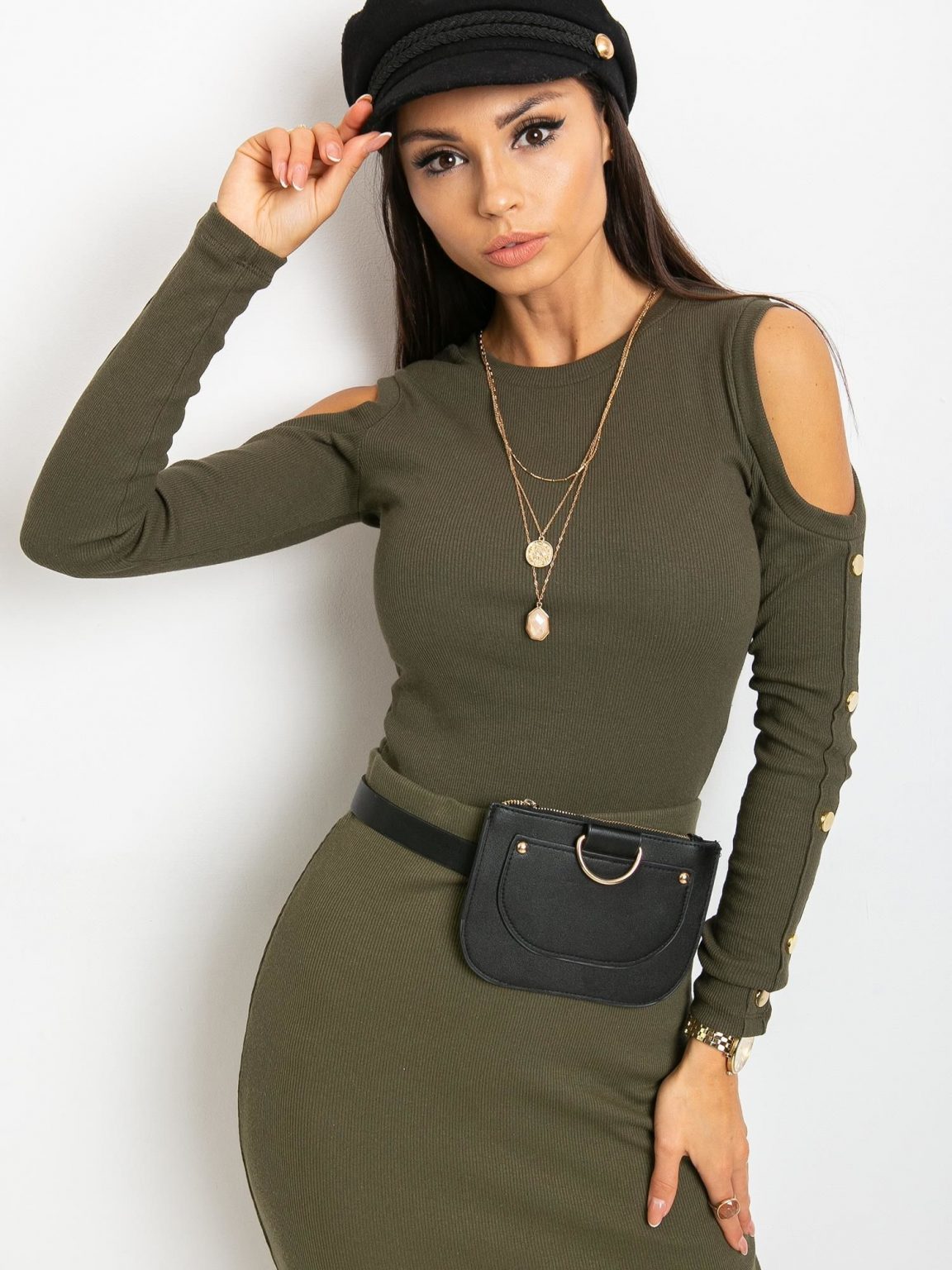 Khaki bluzka Athena