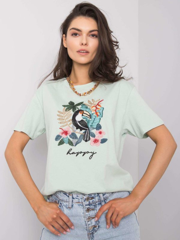 Miętowy t-shirt Jackie