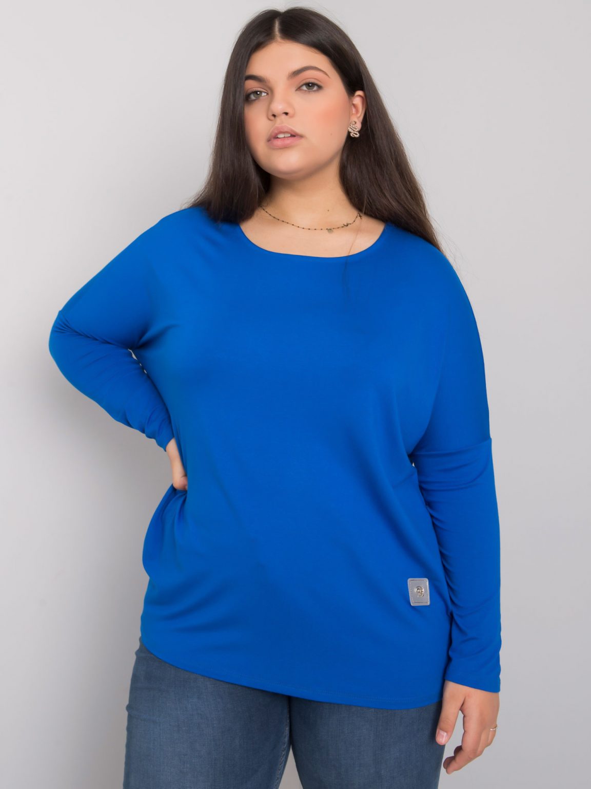 Niebieska bluzka plus size Paloma