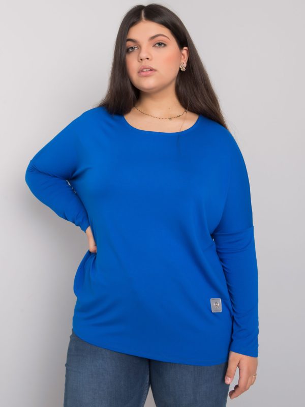 Niebieska bluzka plus size Paloma