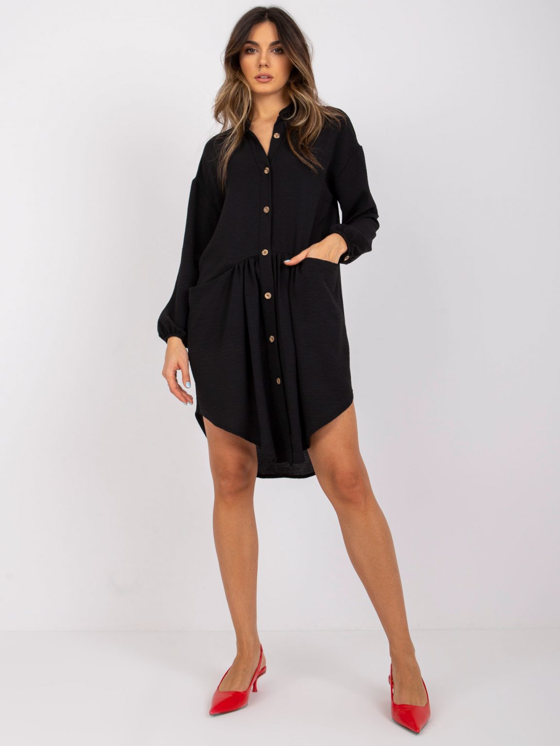 Czarna sukienka oversize Monica RUE PARIS
