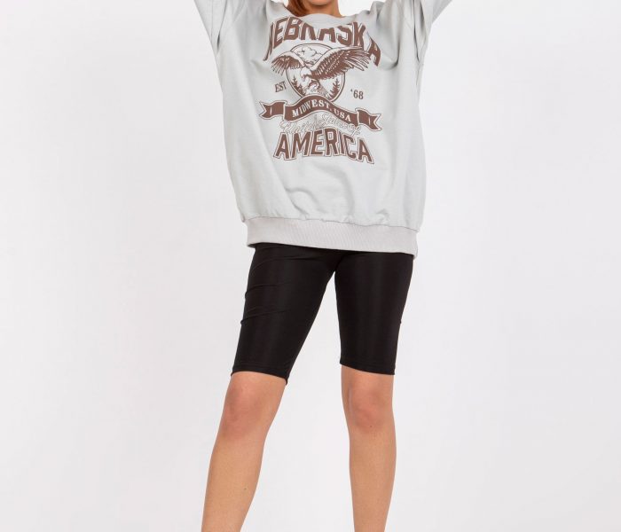 Hurtownia Szara bluza dresowa oversize Patricia