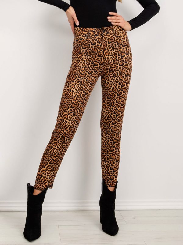 BSL Brązowe spodnie w cętki