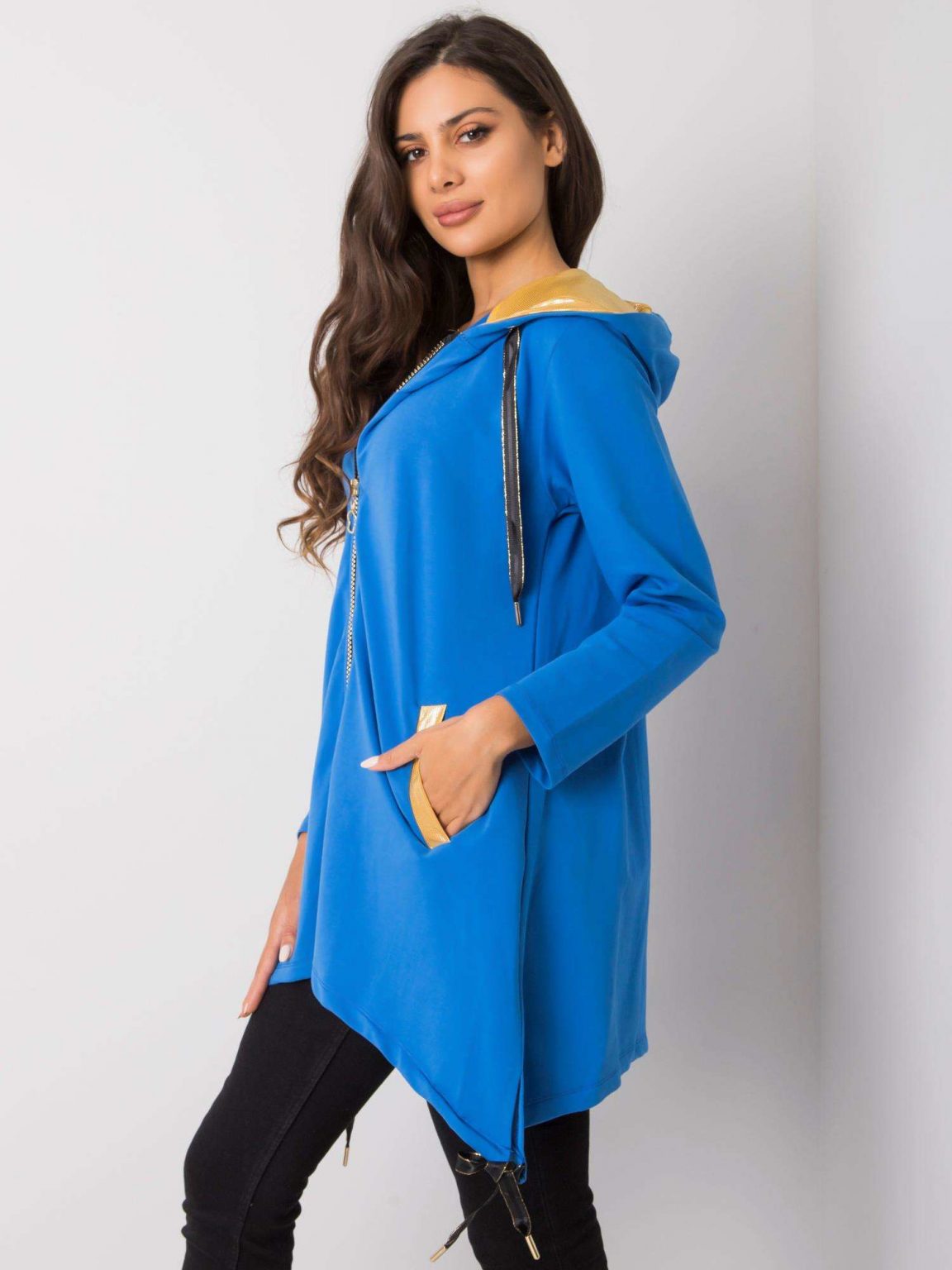 Ciemnoniebieska bluza rozpinana Narissa