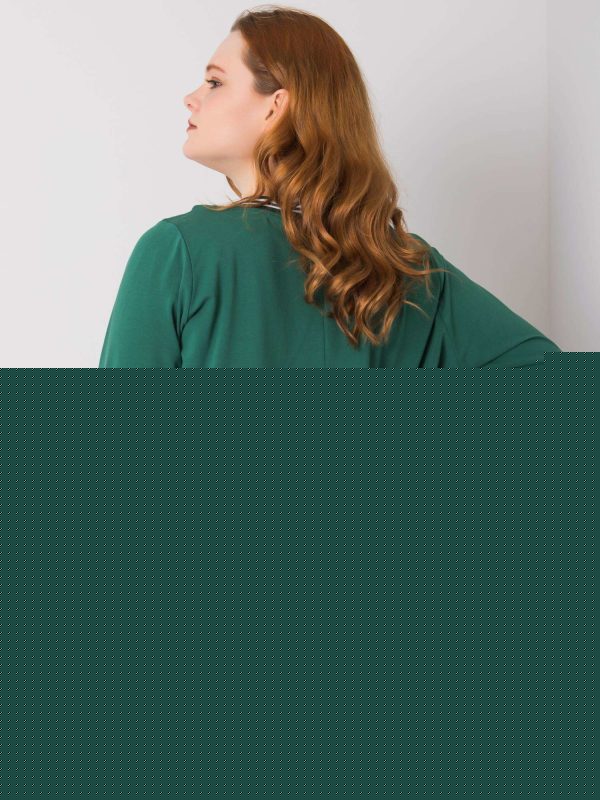 Ciemnozielona bluzka plus size Pearl