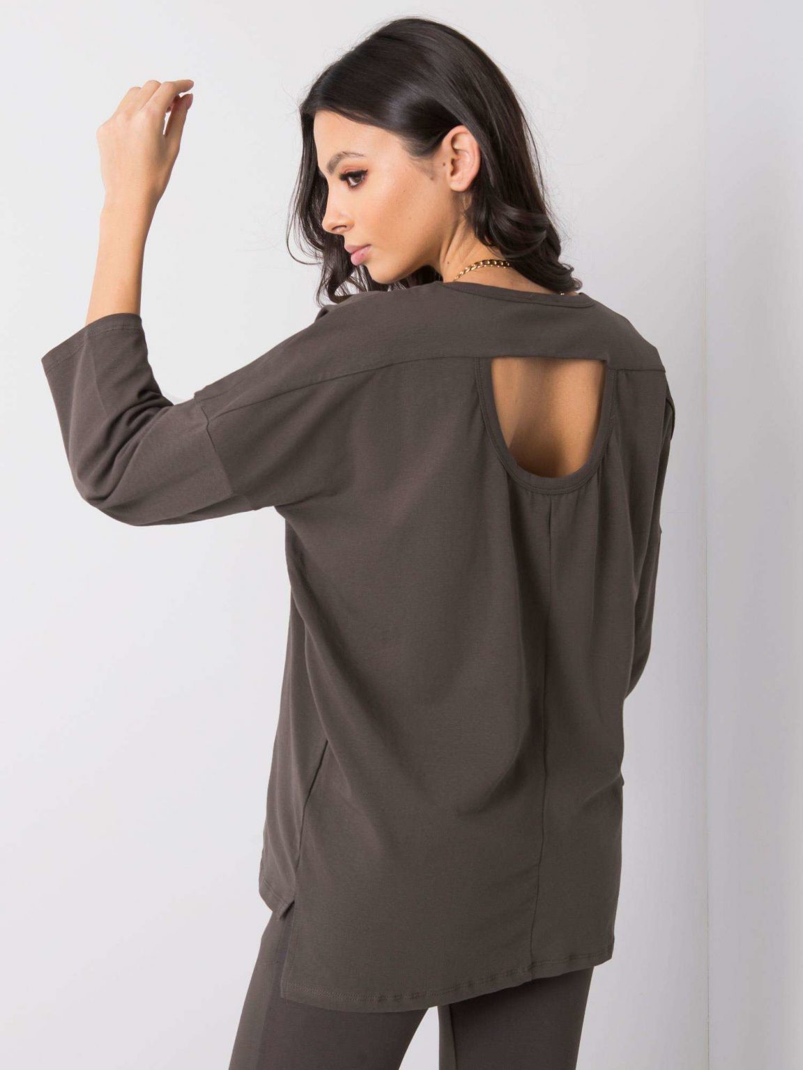 Ciemna khaki bluzka Salome