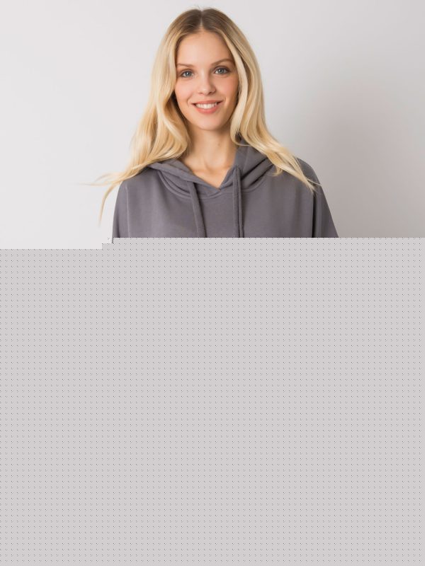 Ciemnoszara długa bluza Grace