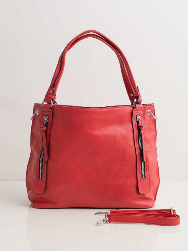Czerwona torba damska city bag