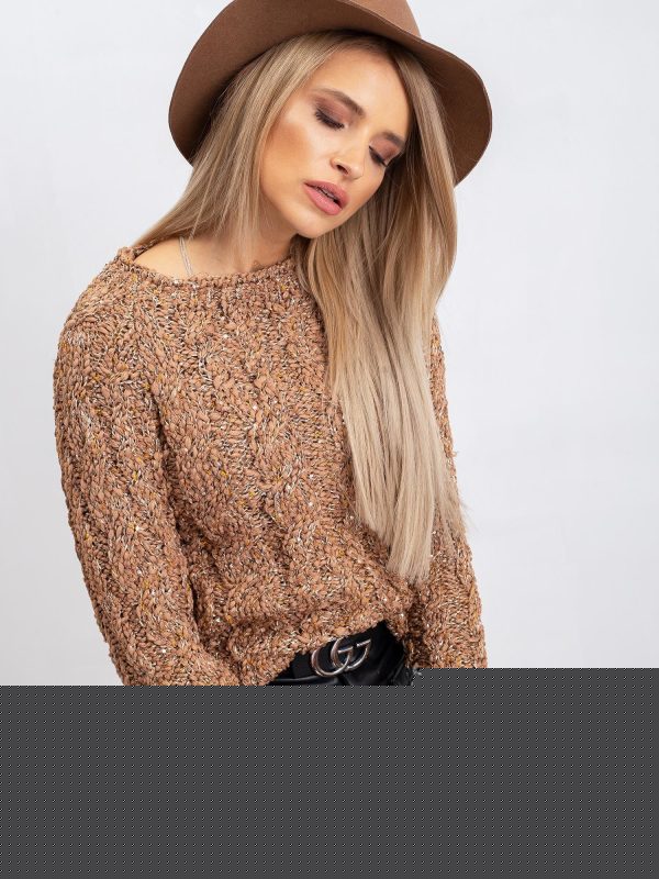 Jasnobrązowy sweter Erika