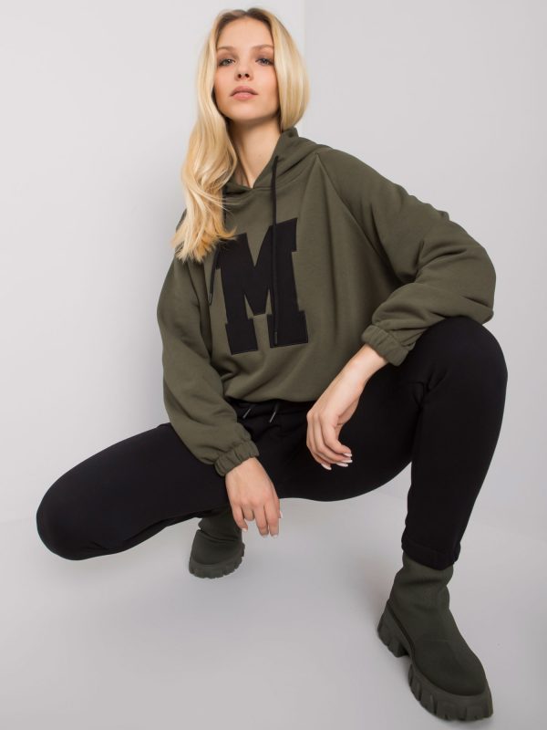 Khaki-czarny komplet z naszywką Danielle