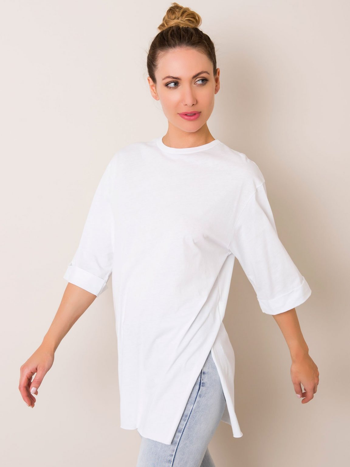 Biały t-shirt Becky RUE PARIS