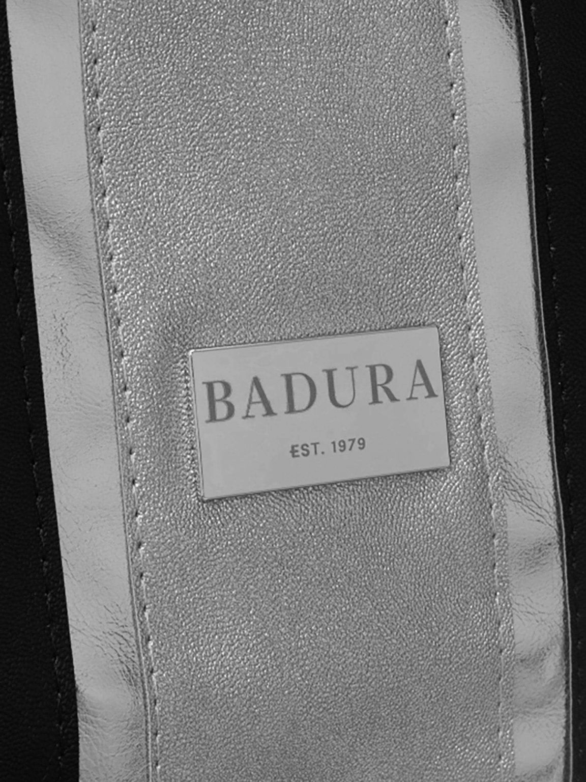 Czarno-srebrna duża torba BADURA