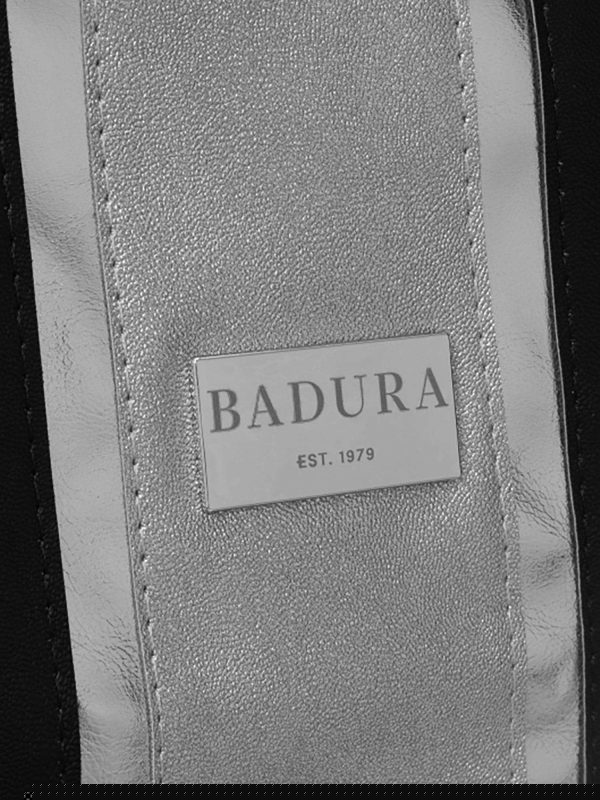 Czarno-srebrna duża torba BADURA