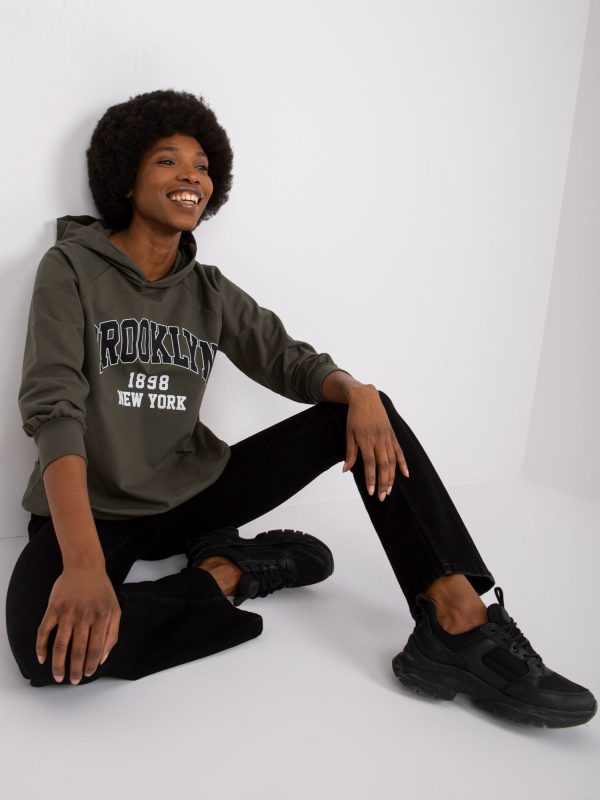 Khaki długa bluza dresowa Roxane