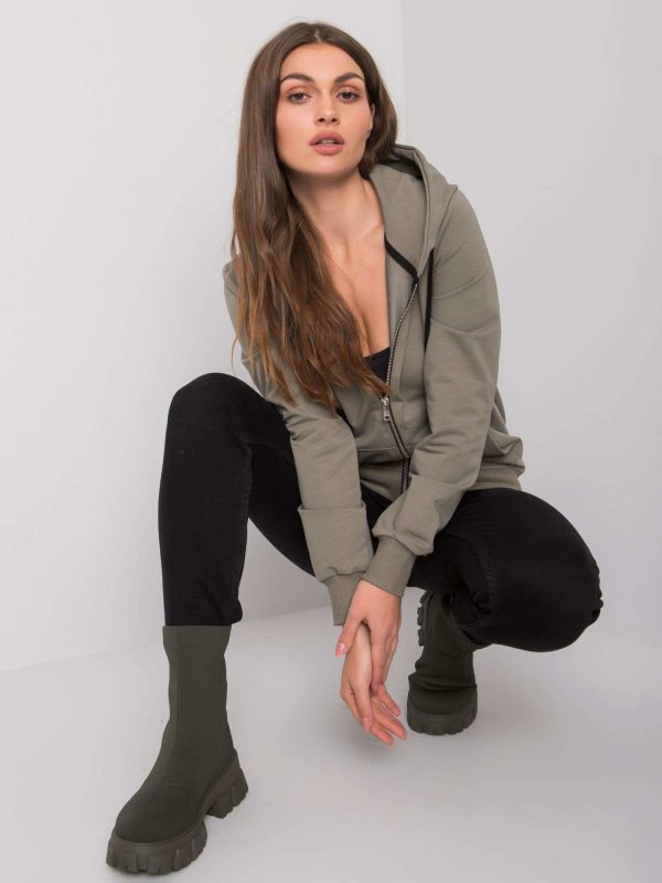 Khaki bluza z kapturem Sachi RUE PARIS
