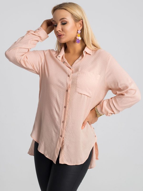 Jasnoróżowa koszula plus size Jordi RUE PARIS