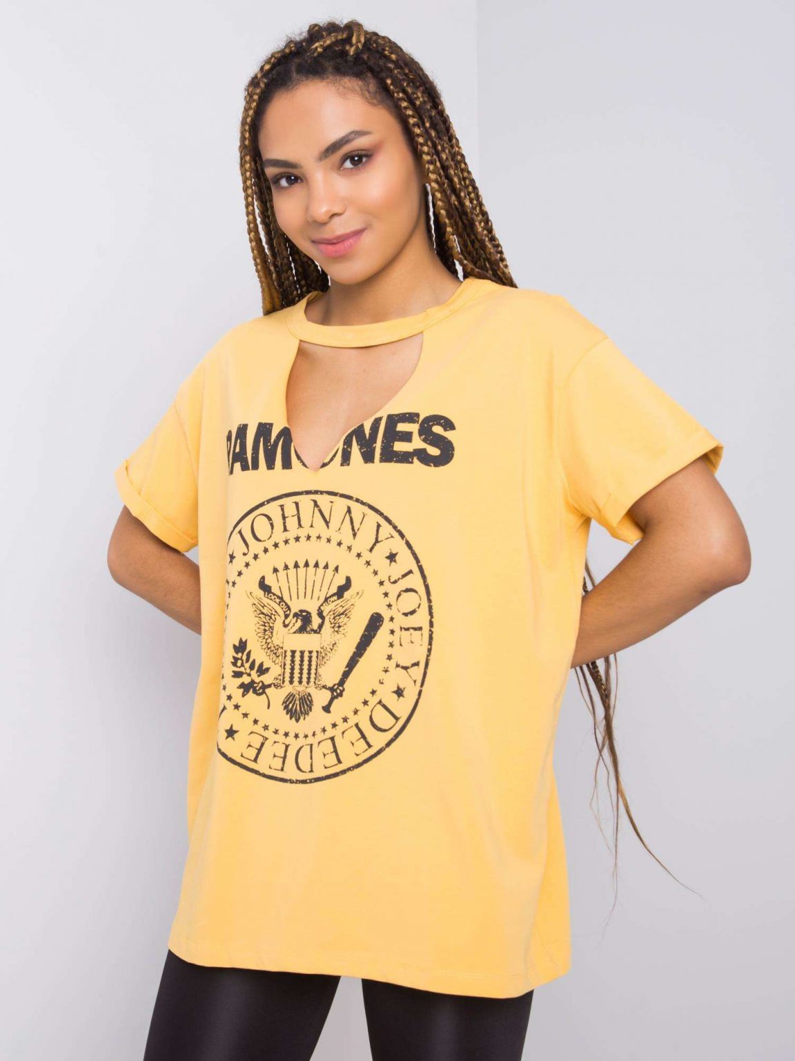 Żółty t-shirt z nadrukiem Cordoba